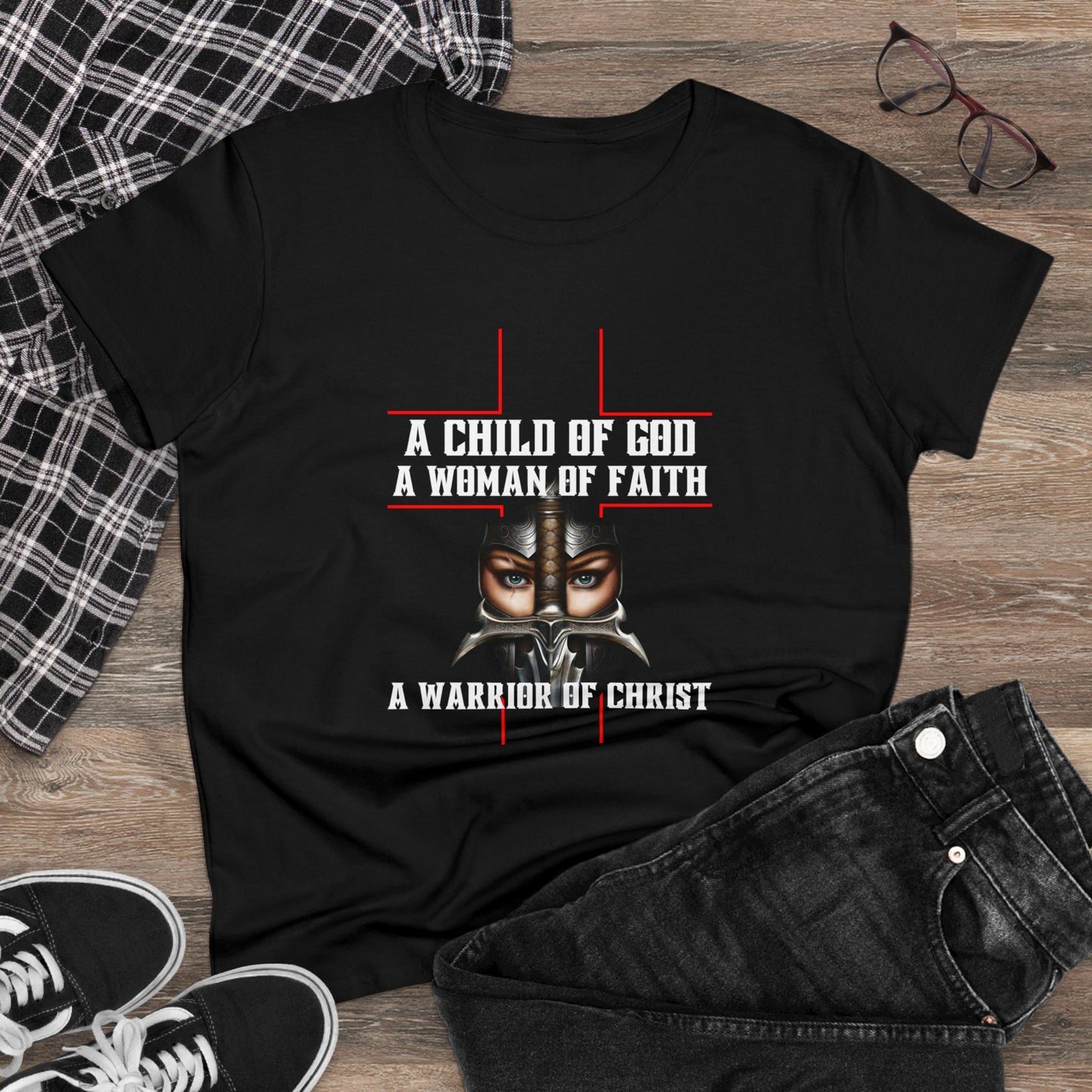 A Woman of Faith & Warrior Women's T-Shirt