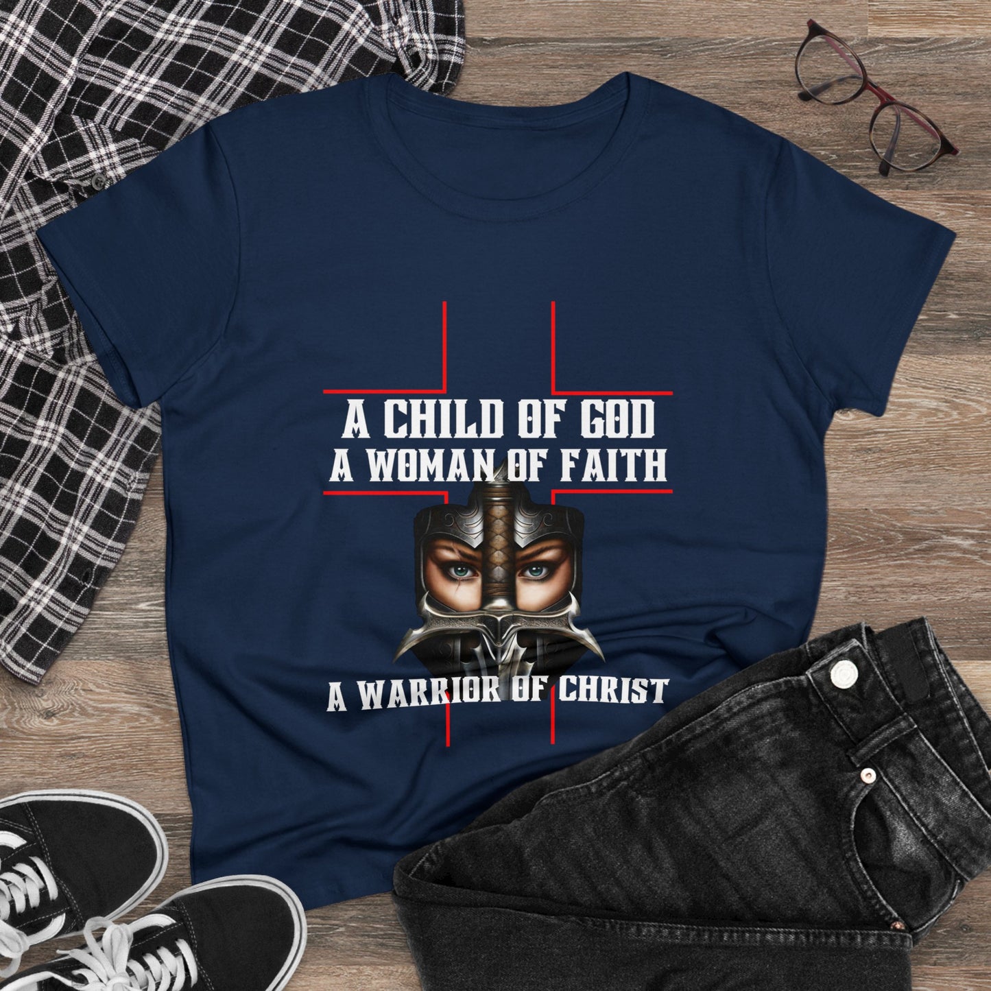 A Woman of Faith & Warrior Women's T-Shirt