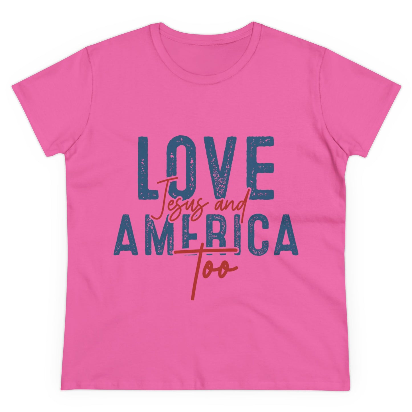 Love Jesus and America Too Women's T-Shirt